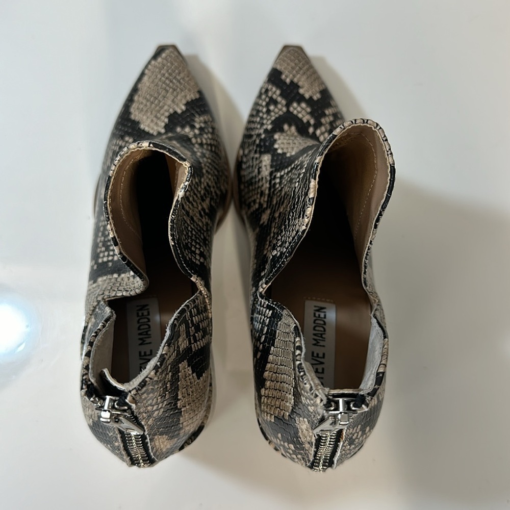 Steve Madden Cedar Snake Skin Print Ankle‎ Booties Size 8 - Picture 8 of 15